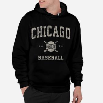 Chicago Vintage Baseball Throwback Retro Design Hoodie | Crazezy CA