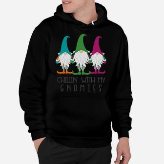 Chillin With My Gnomies Garden Gnome Lawn Care Christmas Hoodie | Crazezy