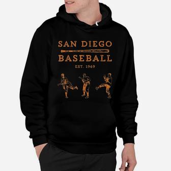 Classic San Diego Baseball Fan Retro Vintage Design Hoodie | Crazezy