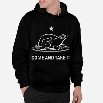 Come And Take It Funny Thanksgiving Turkey Lockdown Hoodie | Crazezy