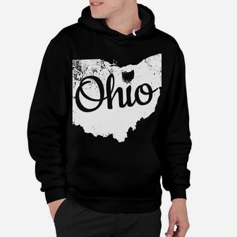 Cute Ohio In The State Map Love Home Buckeye State Hoodie | Crazezy