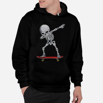 Dabbing Skate Skeleton Skateboard Clothes, Skater Boys Mens T Shirt Hoodie | Crazezy CA