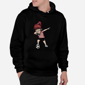 Dabbing Soccer Girl United States Jersey Usa Football Hoodie | Crazezy