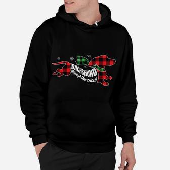 Dachshund Through The Snow Doxie Dog Plaid Christmas Gift Sweatshirt Hoodie | Crazezy UK