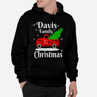 Davis Family Christmas Matching Family Shirts Old Red Truck Hoodie | Crazezy