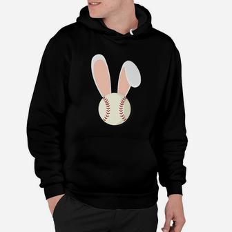 Easter Rabbit Bunny Ears Baseball Sports Holiday Hoodie | Crazezy