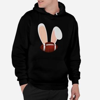 Easter Rabbit Bunny Ears Football Sports Holiday Cartoon Premium Hoodie | Crazezy