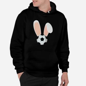 Easter Rabbit Bunny Ears Soccer Sports Holiday Premium Hoodie | Crazezy
