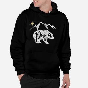 Fathers Day Papa Bear Mountain Hiking Camping Gift Tee Hoodie | Crazezy