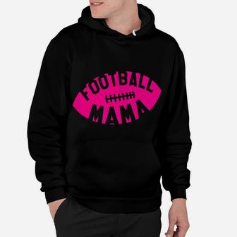 Football Mama Pink Helmet Retro Mom Gift Hoodie | Crazezy