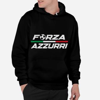 Forza Azzurri Italy Soccer Italia Flag Italian Football Hoodie | Crazezy
