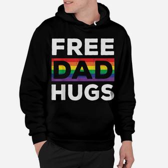Free Dad Hugs Rainbow Lgbt Pride Fathers Day Gift Hoodie | Crazezy AU