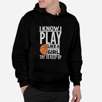 Funny Basketball Girl Gift Hoop Costume Hoodie | Crazezy