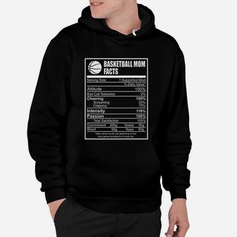 Funny Basketball Mom Nutrition Facts Proud Parent Hoodie | Crazezy