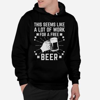 Funny Beer St Patricks Day Booze Exercise Gym Lifting Runner Hoodie | Crazezy
