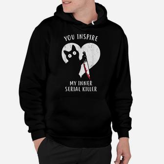 Funny Cat In Heart You Inspire Me, Gifts For Cat Lovers Hoodie | Crazezy UK