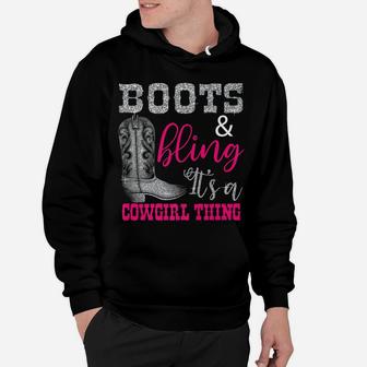 Funny Cowgirl Boots Bling Women Gift Cute Love Country Life Hoodie | Crazezy AU