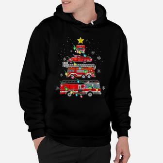 Funny Firefighter Fire Truck Christmas Tree Xmas Gifts Hoodie | Crazezy AU