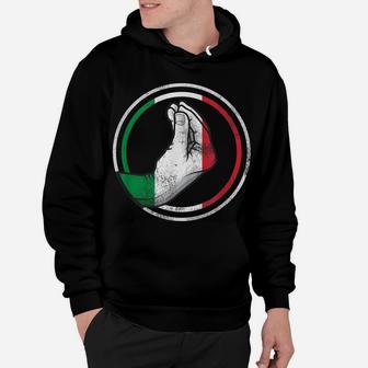Funny Italy Hand Gesture Italian Flag Hoodie | Crazezy