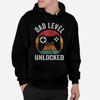 Funny New Dad Shirt Dad Level Unlocked Tee Shirt Gaming Hoodie | Crazezy AU