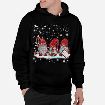 Funny Nurse Gnomes Santa Christmas Light Nursing Lover Gifts Hoodie | Crazezy