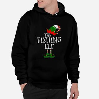 Funny The Fishing Elf Matching Family Group Gift Christmas Hoodie | Crazezy
