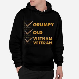 Funny Veteran Shirt Grumpy Old Vietnam Veteran T-Shirt Gifts Hoodie | Crazezy