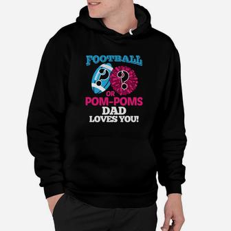 Gender Reveal For Dad Football Cheerleader Hoodie | Crazezy