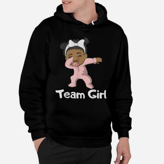 Gender Reveal Party Team Girl Cute Dabbing Black Baby Tee Hoodie | Crazezy