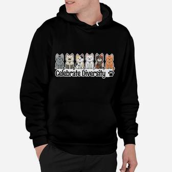 Gift For Cat Lovers | Celebrate Diversity Funny Cat Owners Hoodie | Crazezy