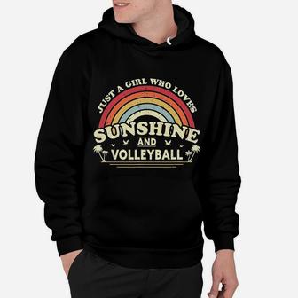 Girl Who Loves Sunshine And Volleyball Hoodie | Crazezy