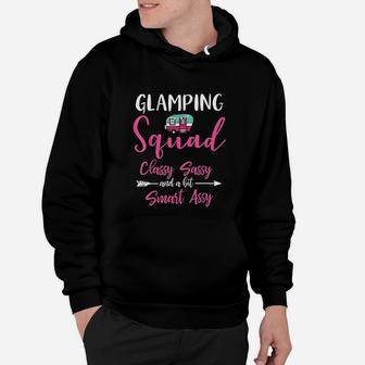 Glamping Squad Funny Matching Family Girls Camping Trip Hoodie | Crazezy UK