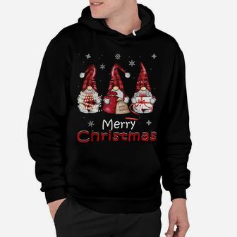 Gnome Family Christmas Shirts For Women Men - Buffalo Plaid Hoodie | Crazezy DE