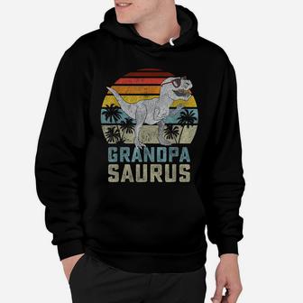 Grandpasaurus T Rex Dinosaur Grandpa Saurus Family Matching Hoodie | Crazezy