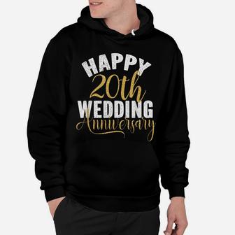 Happy 20Th Wedding Anniversary Matching Gift For Couples Hoodie | Crazezy UK