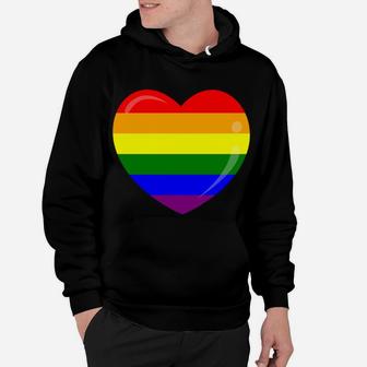 Heart Pocket Lgbt Flag Cute Gay Pride Rainbow Glbt Gift Sweatshirt Hoodie | Crazezy