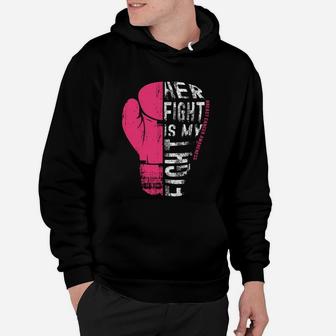 Her Fight Is My Fight Pink Boxing Glove Shirt Hoodie | Crazezy