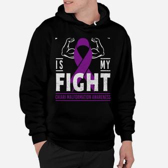 His Fight Is My Fight Chiari Malformation Awareness Ribbon Hoodie | Crazezy DE