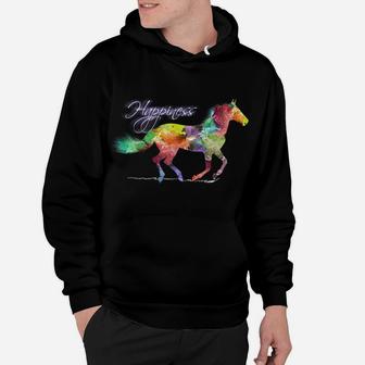 Horse Happiness T Shirt Horse Gifts Horse Shirts Horse Lover Hoodie | Crazezy UK