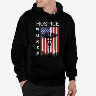 Hospice Nursing Proud & Cool Us Flag Patriot Shirt Hoodie | Crazezy