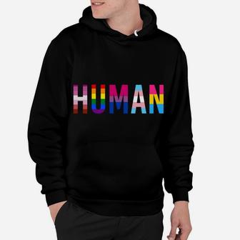 Human Lgbt Flag Gay Pride Month Transgender Rainbow Lesbian Sweatshirt Hoodie | Crazezy UK