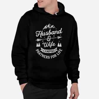 Husband And Wife Camping Partners For Life Hoodie | Crazezy DE
