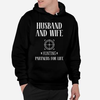 Husband And Wife Hunting Partners For Life Couples Married Hoodie | Crazezy