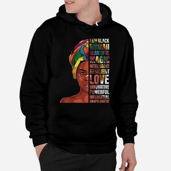 I Am Black Woman Afro African Woman - Black History Month Hoodie | Crazezy AU