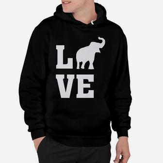 I Love Elephants - Animal Elephant Lover Hoodie | Crazezy