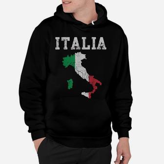 Italia Italy Flag Map Italian Italiano Family Gift Hoodie | Crazezy