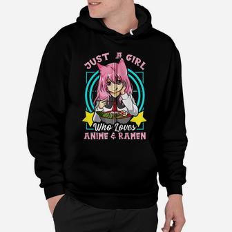 Just A Girl Who Loves Anime And Ramen Bowl Gift Zip Hoodie Hoodie | Crazezy CA