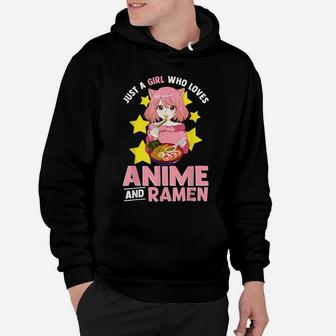 Just A Girl Who Loves Anime And Ramen Bowl Japanese Noodles Hoodie | Crazezy CA