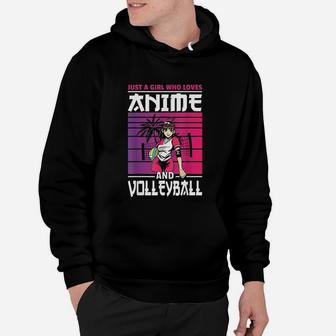 Just A Girl Who Loves Anime And Volleyball Anime Gifts Hoodie | Crazezy