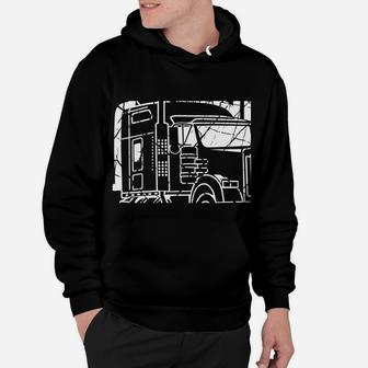 Just A Girl Who Loves Her Trucker Fun Semi Truck Hoodie | Crazezy